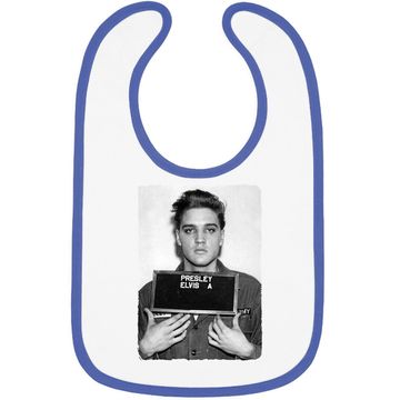 Discover Elvis Presley Army Mug Shot Rock 'n' Roll Baby Bib