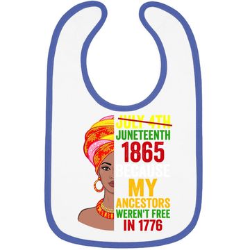 Discover Juneteenth Queen Melanin African American Bib Baby Bib