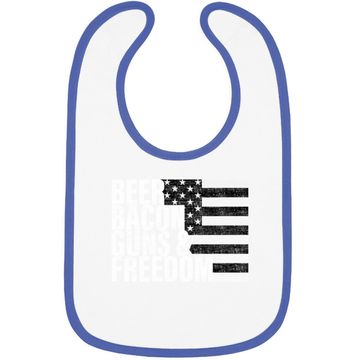 Discover Cigars Bourbon Guns & Freedom Baby Bib Flag Bib
