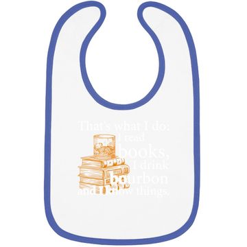 Discover That's What I Do, Book Lover And Bourbon Drinker Gift Baby Bib