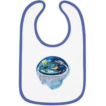 Discover Flat Earth Baby Bib,earth Is Flat,firmament, Sheol, Nasa Conspiracy, New World Fe1 Black