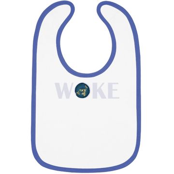 Discover Woke Baby Bib Flat Earth Society Planet For Gift