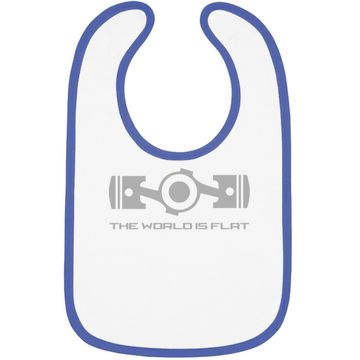 Discover The World Is Flat Opposed Cylinder Engine Flat Earth Baby Bib
