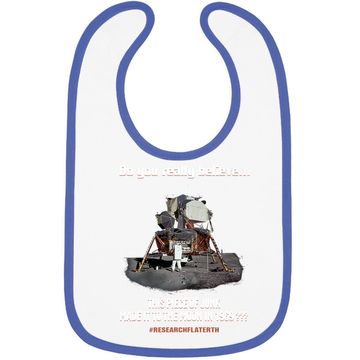 Discover Flat Earth Baby Bib, Lunar Lander Baby Bib, Earth Is Flat, Nasa Conspiracy, Lies
