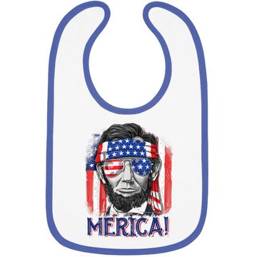 Discover Abraham Lincoln 4th Of July Merica American Flag Baby Bib