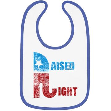 Discover Vintage Raised Right Republican Elephant Pro Trump 2020 Baby Bib