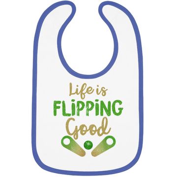 Discover Classic Retro Pinball Baby Bib - Life Is Flipping Good Gift Baby Bib