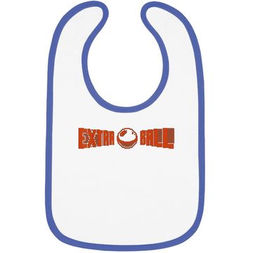 Discover Classic Retro Pinball Gift - Extra Ball - Pixel Art Baby Bib
