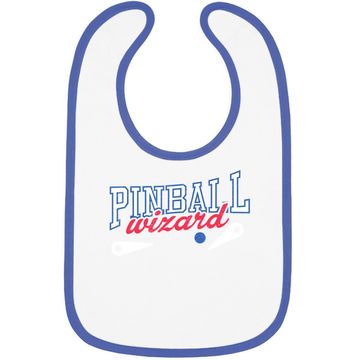 Discover Retro Pinball Wizard Print Baby Bib Arcade Game Lover Baby Bib