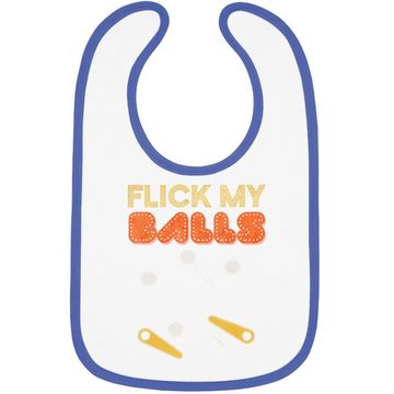 Discover Flick My Balls - Classic Retro Pinball Baby Bib Gift
