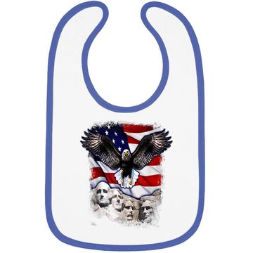 Discover American Bald Eagle Mount Rushmore 'merica Flag Baby Bib