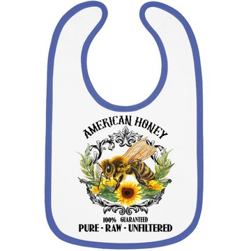 Discover American Honey Bee Funny Beekeeping Gift For Beekeeper Baby Bib