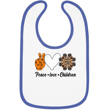 Discover Every Child Matters Baby Bib Peace Love Children