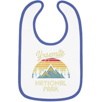 Discover Vintage Retro Yosemite National Park Mountain Baby Bib