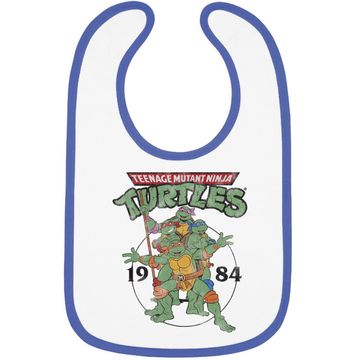 Discover Teenage Mutant Ninja Turtles Classic Circle 1984 Bib-baby Bib