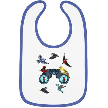 Discover Birdwatching Bird Nerd Great Bird Watcher Baby Bib Binoculars