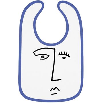Discover Artistic Line Drawing Abstract Face Baby Bib