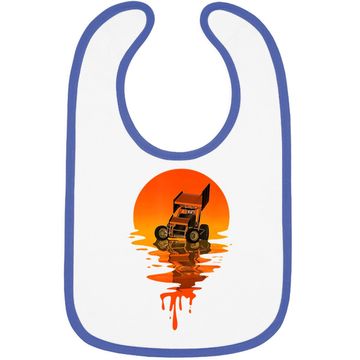 Discover Vintage Retro Style Sprint Car Racing Baby Bib