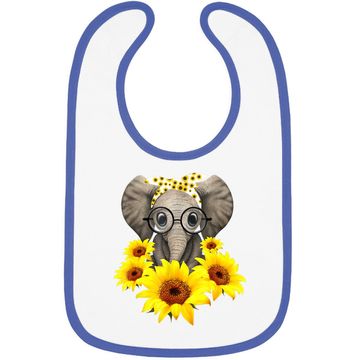 Discover Elephant Sunflower Cute Elephant Love Sunflower Baby Bib