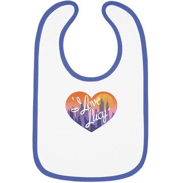 Discover I Love Lucy Baby Bib City Logo Black Bib