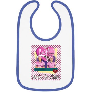 Discover I Love Lucy Baby Bib Chocolate Factory Speed It Up Pink Bib