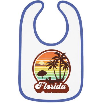 Discover Florida Souvenirs Florida Fl Vintage Retro 70s 80s Graphic Baby Bib