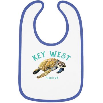 Discover Key West Florida Happy Sea Turtle Baby Bib