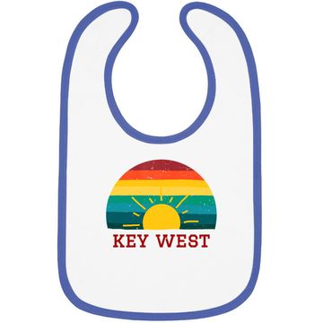Discover Key West Florida Retro Distressed Beach Baby Bib