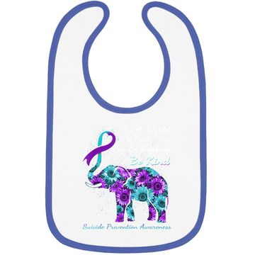 Discover Suicide Prevention Awareness Sunflower Elephant Be Kind Baby Bib