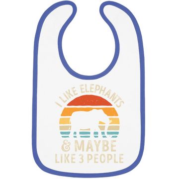 Discover I Like Elephants And Maybe Like 3 People Elephant Lover Baby Bib