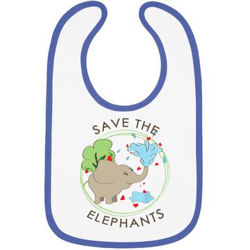 Discover Save The Elephants Baby Bib