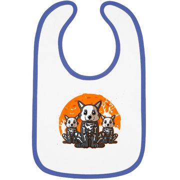 Discover Corgi Skeleton Halloween Cute Graphic Baby Bib