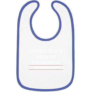 Discover Trendy Democracy Dies In Darkness Baby Bib