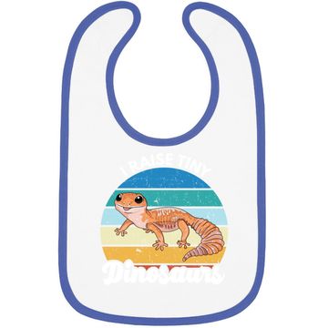 Discover I Raise Tiny Dinosaurs Leopard Gecko Mom Dad Reptile Baby Bib