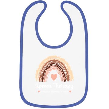 Discover Speech Therapy | Everyone Deserves A Voice Rainbow Cute Baby Bib
