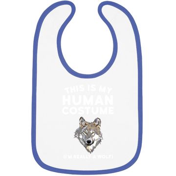 Discover This Is My Human Costume I'm Really A Wolf Baby Bib