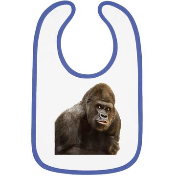 Discover Gorilla Ape Wildlife Zoo Animals Prints Preservation Baby Bib