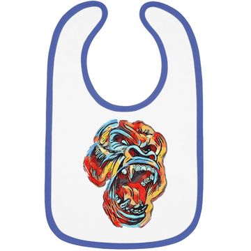 Discover Colorful Silverback Gorilla Image Gorillas Picture Ape Baby Bib