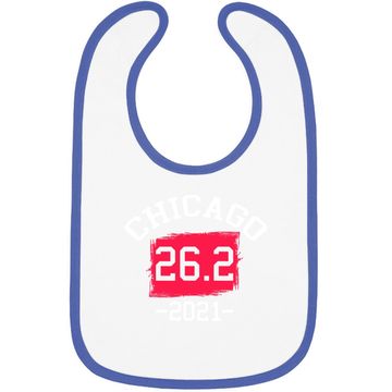 Discover Chicago 26.2 2021 Marathon Running Runners Baby Bib