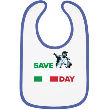 Discover Save Columbus Day - Italian Pride Baby Bib