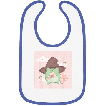 Discover Cotttagecore Frog Wizard Kawaii Aesthetic Baby Bib