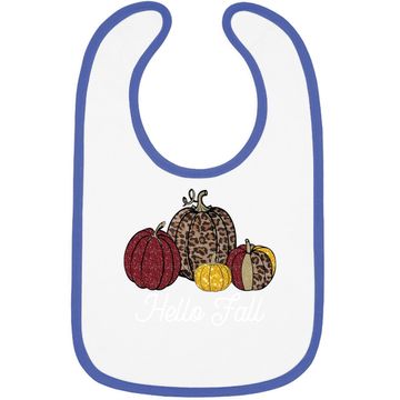 Discover Fall Leopard Pumpkin Fall Vibes Fall Autumn Gift Baby Bib