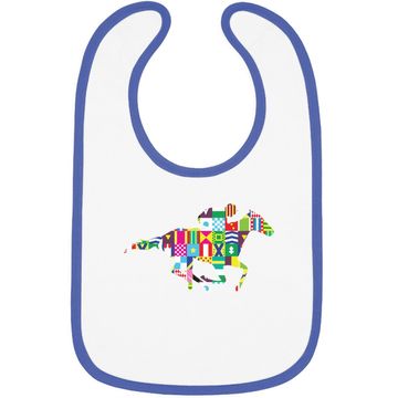 Discover Kentucky Horse Racing Silks Baby Bib