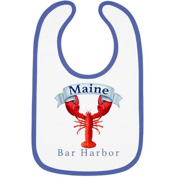 Discover Maine State Bar Harbor Lobster Baby Bib