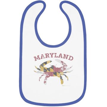 Discover Maryland State Blue Crab Pride Flag Baby Bib