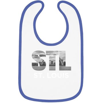 Discover Downtown St Louis Missouri Skyline Art Gateway Arch Baby Bib