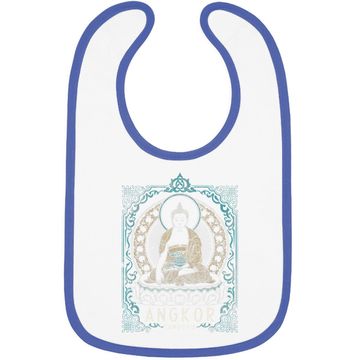 Discover Angkor Cambodia Teal Gold Buddha Baby Bib