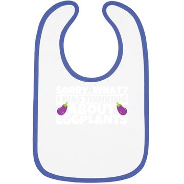 Discover Eggplant Lover Gifts -eggplants Sorry Thinking Baby Bib