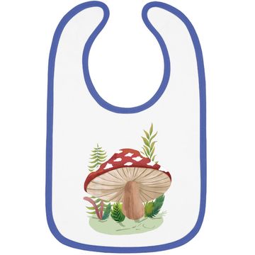 Discover Foraging Wild Mushroom Vintage Retro Fungi Champignon Baby Bib