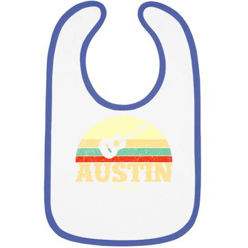 Discover Retro Austin Texas Guitar Baby Bib